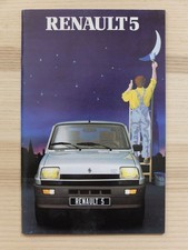 RENAULT R5 TL GTL TX TS ALPINE TURBO Prospekt 80er Jahre BROCHURE PROSPECTUS