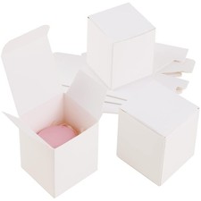 Weiße Karton Geschenkboxen – Kleine Schachteln mit Deckel 5 x 5 x 5 cm Papier...