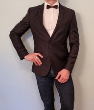 Wilvorst Smoking Sakko Jacket Gr. 102 = 52 (schlank) Schwarz super Zustand