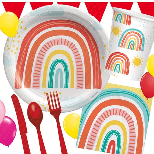 Retro regenbogen party - retro,