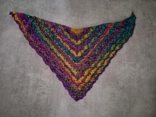 Selbst Gehäkeltes Dreieckstuch, Handarbeit, Stola, Bunt, Kuschelig, Halstuch