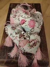 5 Stoffherzen 2gr/3kl