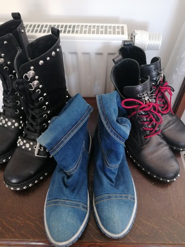 Chic stiefelette jeans gothic - stiefelette,