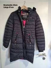 Geographical Norway Steppmantel Winterjacke Powerdry Schwarz/ Pink Gr. S
