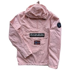 Napapijri Rainforest Herren Jacke XS Peach Anorak Winter Fleece gefüttert Pull On