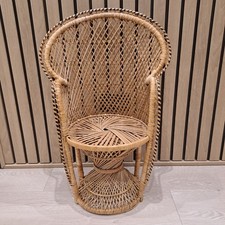 Vintage Korb Pfau Kinderstuhl