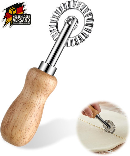 Teigrädchen mit holzgriff - holzgriff, zum