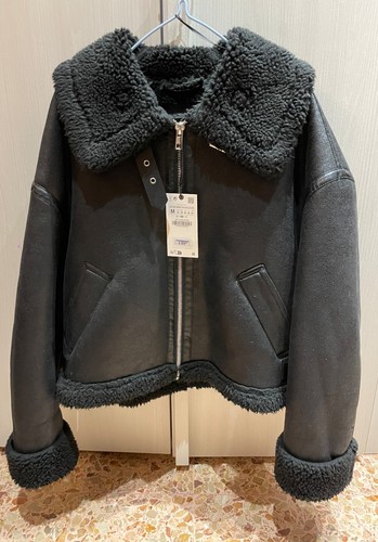 Zara bomber cropped kunstleder - cropped,