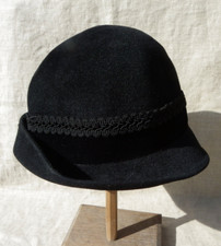 VINTAGE HÜCKEL HUT SCHWARZ -