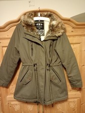 Navahoo Winterjacke Parka Winterjacke mit Teddyfell gefüttert