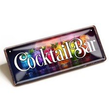 Blechschild COCKTAIL BAR