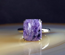 Ring Silber 925 lila Seifenstein 18,2 mm - elegant & schlicht