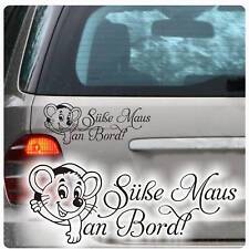 Autoaufkleber Süße Maus an Bord! Auto Aufkleber Mäuschen Sticker A1082 