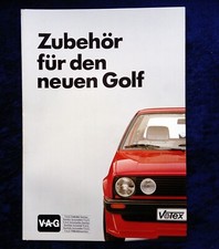 VW Golf 2 Zubehör Prospekt 8.1983,  Votex Golf,