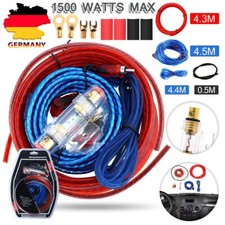 8 AWG Car-Hifi Kabelset Verstärker KFZ AUTO Endstufe Subwoofer Kabel Chinch DHL