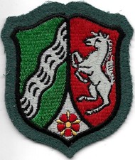 Polizei NORDRHEIN-WESTFALEN  70er Jahre grün NRW Abzeichen Patch Ärmelabzeichen