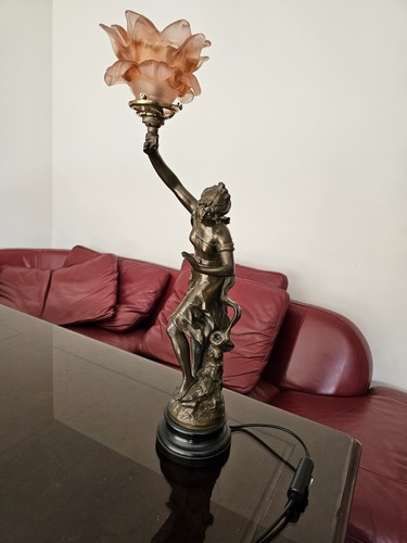Bronze lampe charmeuse louis - "charmeuse",