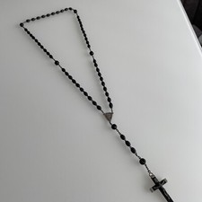 Rosenkranz aus Holz Schwarz