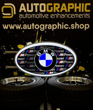 BMW M Power beleuchtetes Händler Blech Steckschild für Garagen und Werkstätten