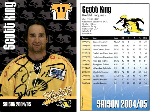Scott king autogramm - king, ak