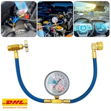 R134A Auto KFZ Klimaanlage Kältemittel 1/2 Thread Füllschlauch mit Manometer Neu