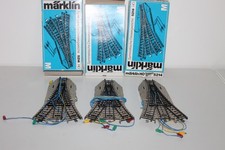 3 x Märklin H0 M-Gleis 5214 Symetrische Dreiwegweiche, mit Kartons