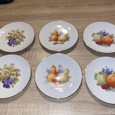 Bavaria 6 Obstteller Mit Goldrand