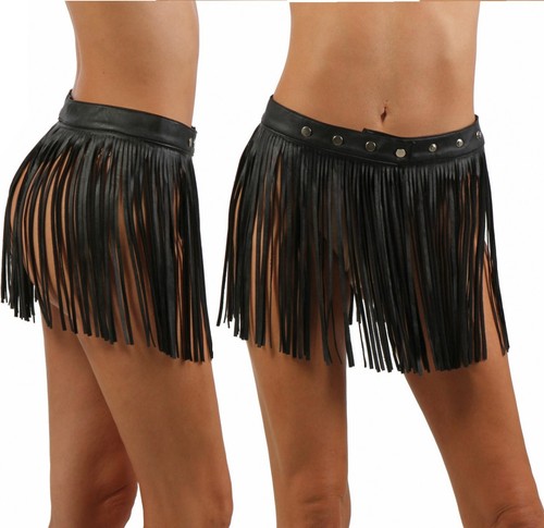 Damen minirock wetlook - damen,