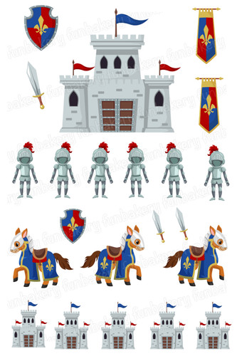 Ritter burg tortenbild - ritter,