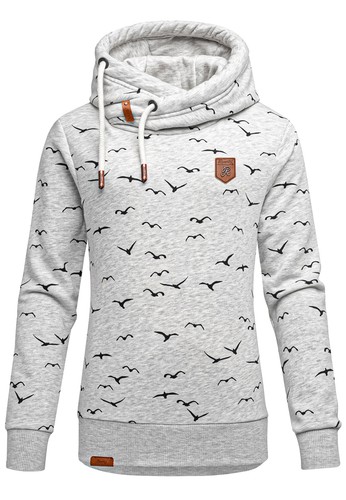 Damen print kapuzenpullover - damen,