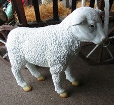 SCHAF 66 cm weiß Deko Garten