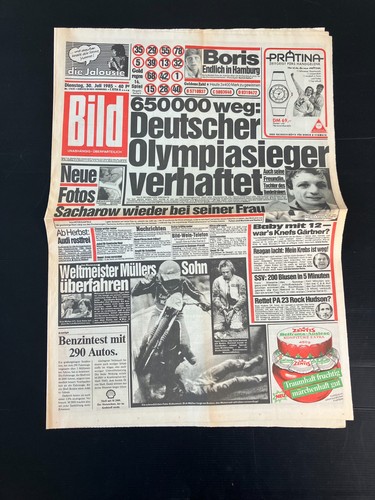 Bild zeitung vom 1985 - zeitung, mit