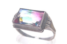 Größe 53 Ring 835 SILBER Silver argento anello Silberring bague Rheinkiesel