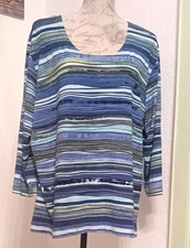 Damen Shirt 3/4 Arm Blau