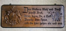 Antikes Holzbild Spruchbild