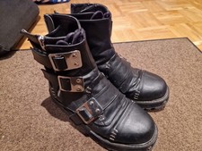 DEMONIA VALOR-150 Plateaustiefel Herren Größe 41 Schwarz Goth Punk Vegan