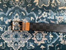 Louis Vuitton Gürtel Damier Graphite Canvas Größe 95 M9156