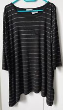 Damen  Oberteil Größe 50 Farbe: Schwarz/Silber NEU