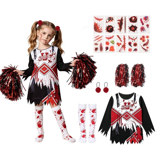 Cheerleader zombie kostüm - zombie,
