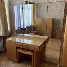 Spiegelkommode mit Hocker 40er