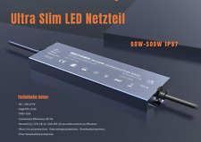 LED Netzteil Treiber Trafo innen aussen DC 60W-500Watt 24V IP67 flach Stripe
