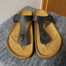 Birkenstock Zehentrenner Pantolette Damenschuhe Sandalen Gr. 41, Schwarz