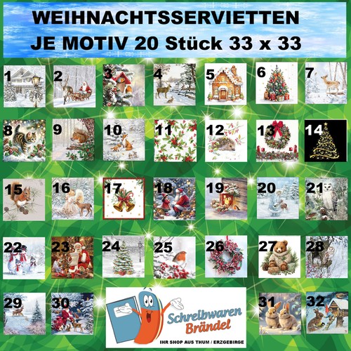 Weihnachtsservietten - weihnachtsservietten,