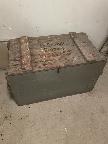 Holzkiste vintage mit - vintage, deckel