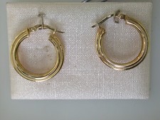 Gelbgold Creolen ungetragen