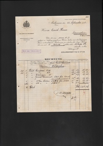 Mülhausen rechnung 1913 - mÜlhausen,,