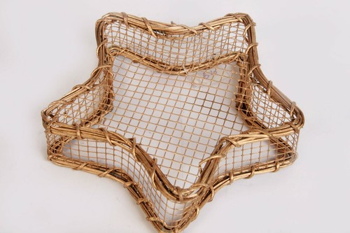 Weihnachtskorb sternform gold - sternform,