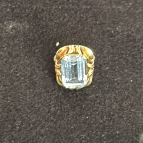 Ring goldfarben mit blauem - goldfarben, 1