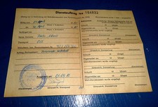 Original DDR NVA Dienstauftrag