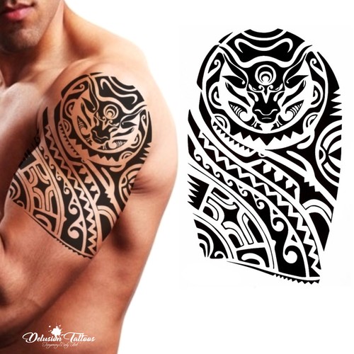 Tribal temporäres tattoo - tribal,